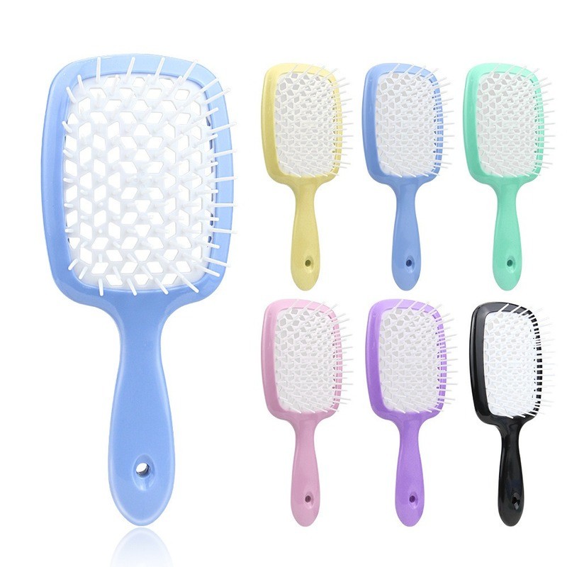 Hair Tangle Comb Detangling Hair Brush Large Plate Massage Combs Hollow Out Hair Brushes Barber Comb Salon Hair Styling Tools