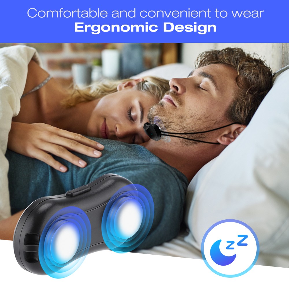 Smart Anti Snoring Device Portable EMS Pulse Noise Reduction Muscle Stimulator Comfortable Sleep Well Snore Health Care Stop