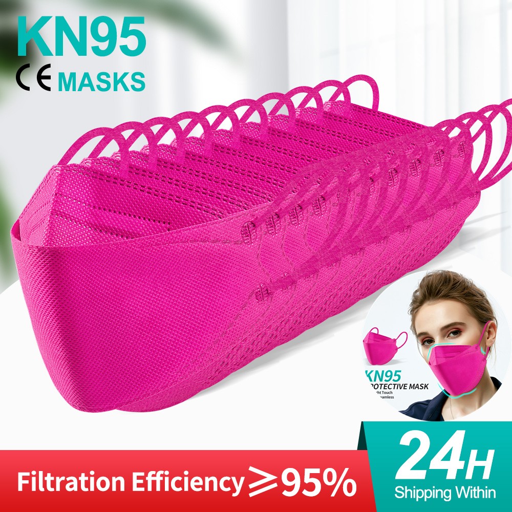 KN95 CE قناع الوجه FFP2 Mascarillas المعتمدة fpp2 الوجه Mascherine قابلة لإعادة الاستخدام الكبار الرجال النساء قناع ملون قناع الأسماك واقية