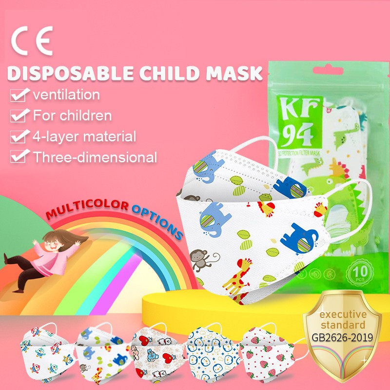 الموافقة على الرسوم المتحركة FFP2 Masque 4-layer فلتر مكافحة الغبار قابلة لإعادة الاستخدام واقية Mascarillas kf94 معتمد أقنعة الوجه الفم لطيف يغطي