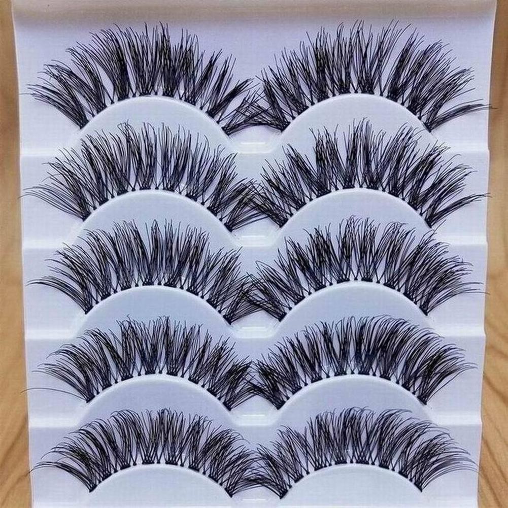 5 Pairs Makeup Handmade Natural Long Volume False Eyelashes Eye Lashes Extensions False Eyelashes