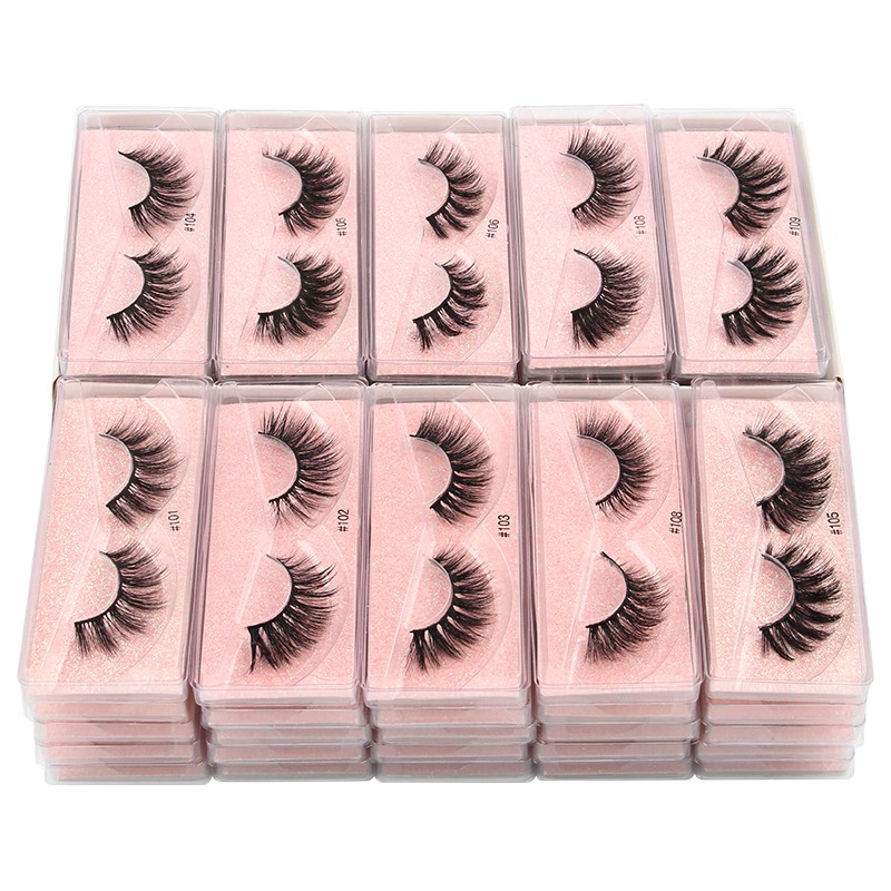 Lanjinglin - Artificial mink eyelashes in bulk, natural eyelashes, wholesale