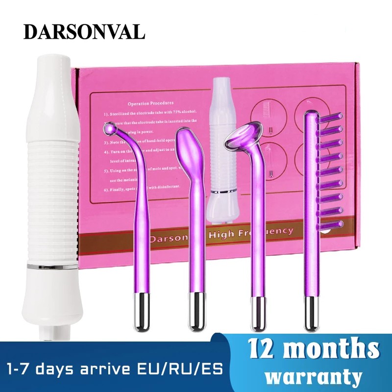 Darsoval high frequency facial machine for hair facial electrotherapy wand argon acne treatment d arsonval skin care