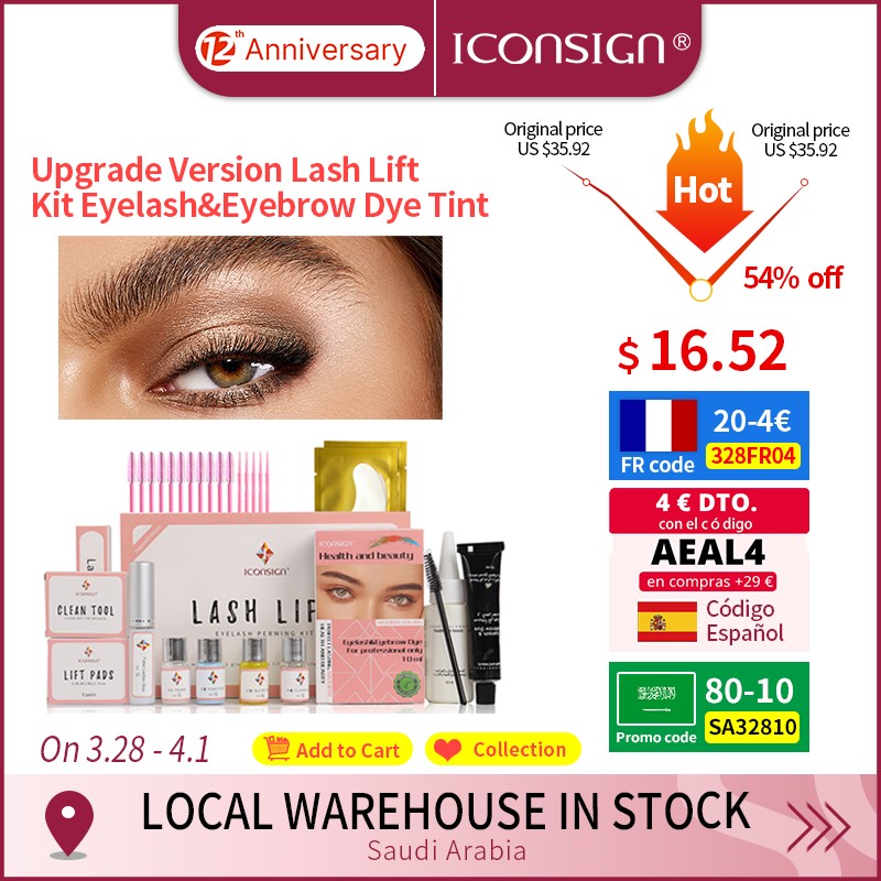 ECONXINE Upgrade Version Lash Lift Kit Eyelash and Eyebrow Dye Tint Lift Kit Eyelash Tint Eye and Lashes Eye Makeup