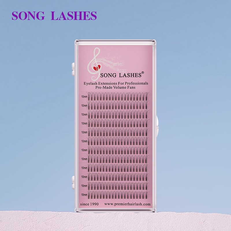 Sung Lashes 0.07 0.10mm Thickness Long Stem Premade Size Fans Premade Fan Eyelash Extensions Professional