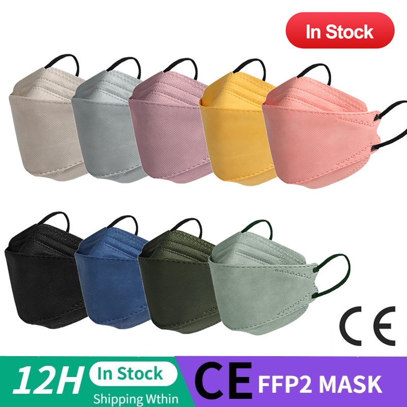 FFP2 Fish Mask KN95 Mascarillas Adult Morandi ffp2 Mask 4 Layer Respirator Approved FFP2 Face Masks Breathing Mouth Mask