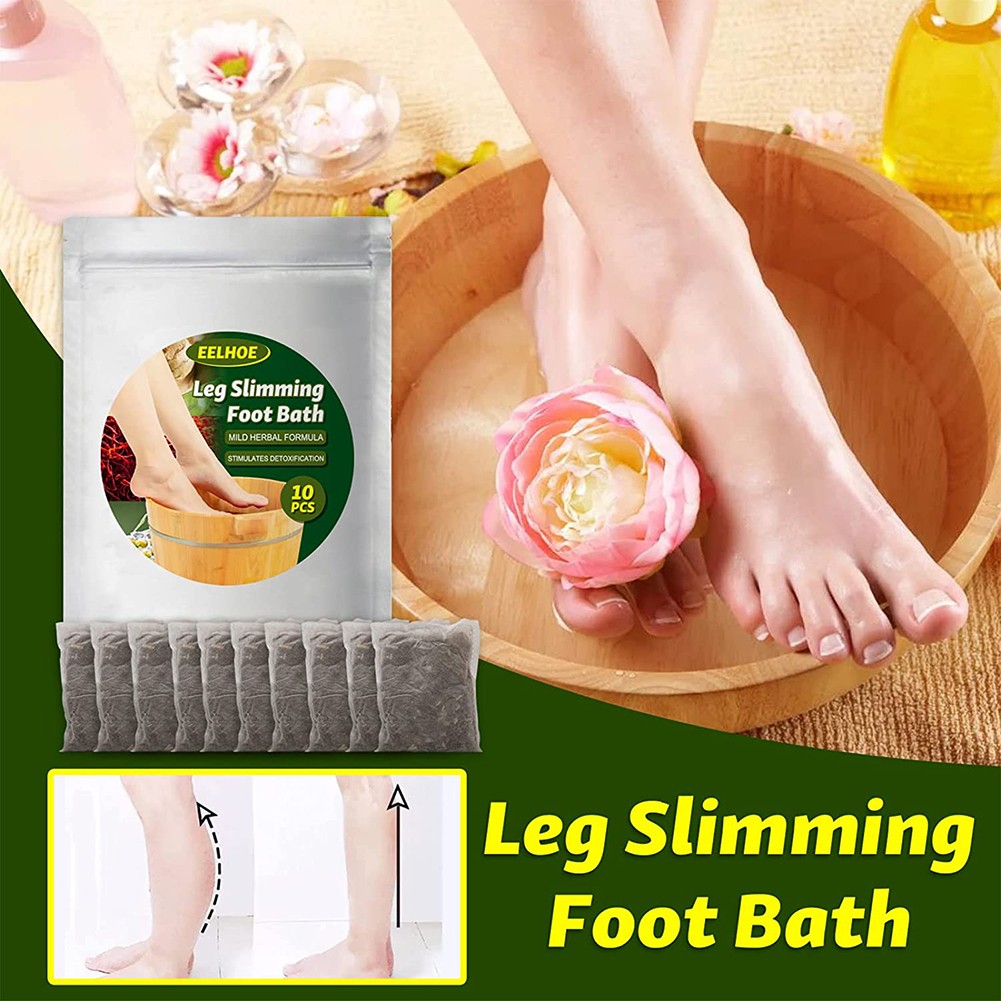 10pcs Natural Mugwort Ginger Herb Detox Foot Soak Anti Edema Dysmenorrhea Insomnia Effervescent Powder Weight Loss Relax