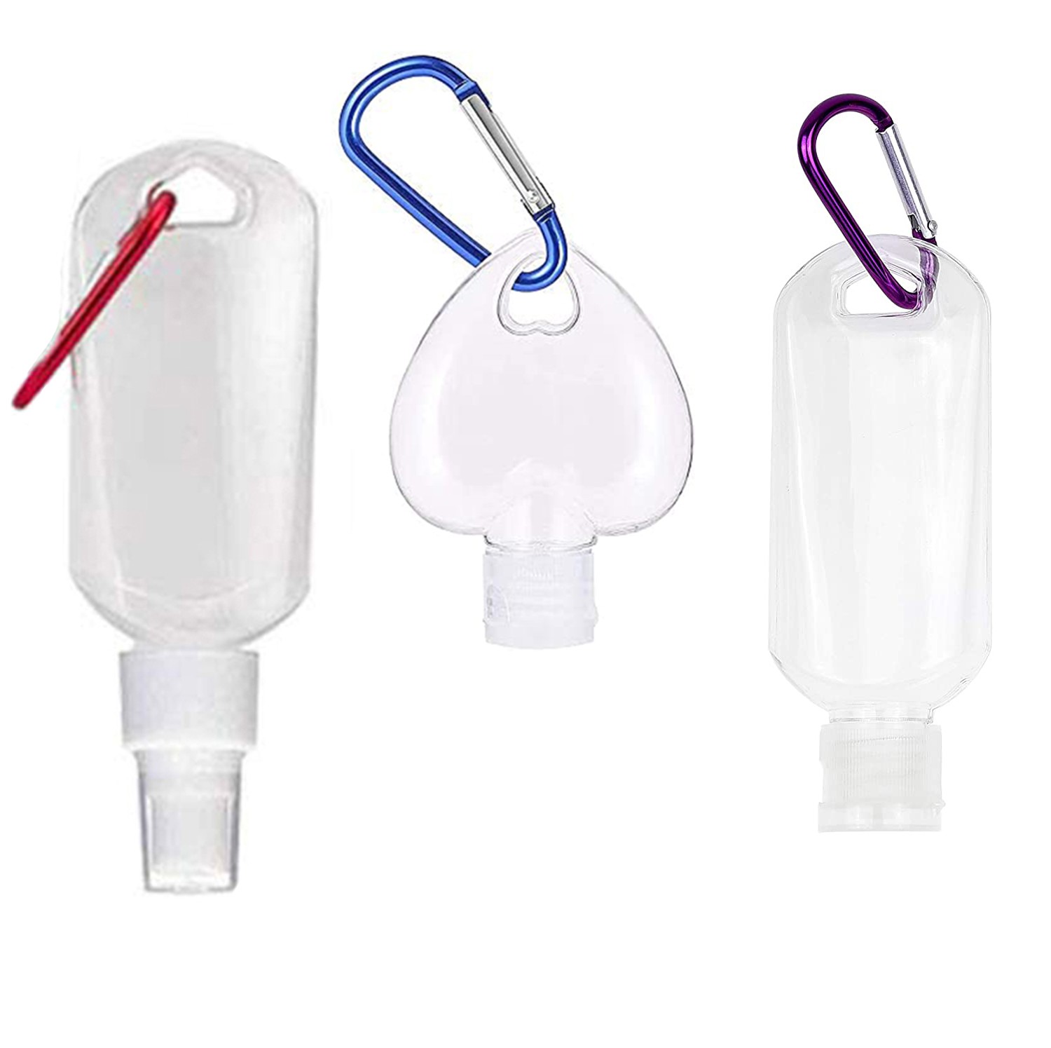 50pcs 30ml 50ml Travel Bottle Plastic Spray Bottle Flip Key Cap Leakproof Empty Squeeze Refillable Container For Liquid Gel