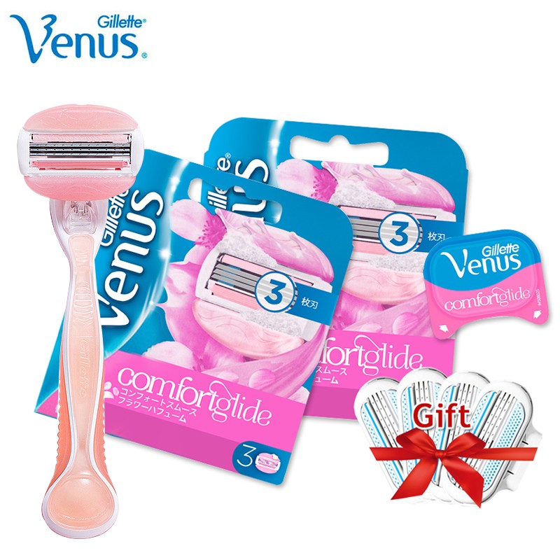 Gillette Venus Women Razor Blades 3 Layers Blade Hair Removal Replacement Blade Built-in Razor Blade Soap Bar With Scented White Tea