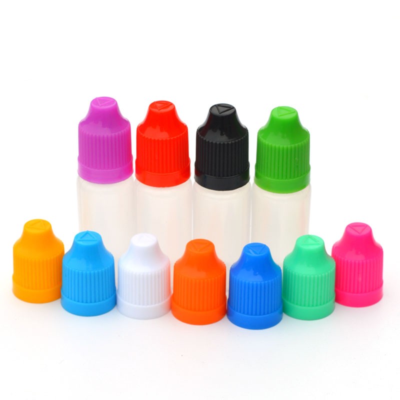 20pcs Plastic Droplet Bottles 10ml Empty Vials With Childproof Cap And Long Thin Tip Liquid Jar