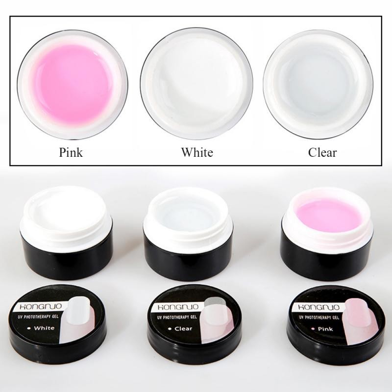 UV LED Gel Nail Polish 20g Solid Nail Gel Extension 3 Colors Extension TSLM1