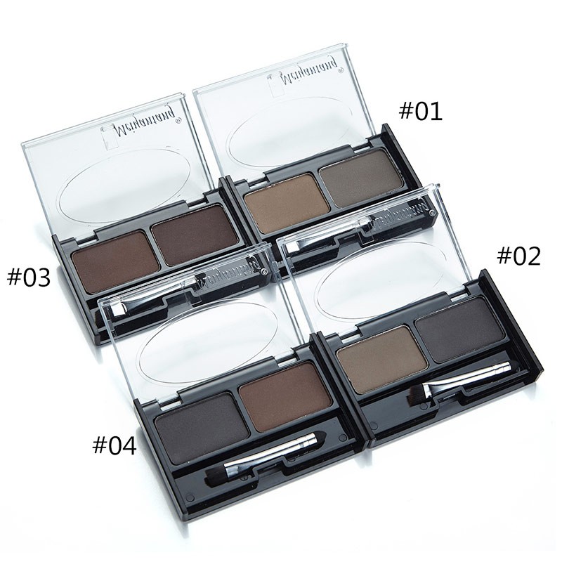 MYG 4 Colors Waterproof Eyebrow Powder Long Lasting Eye Shadow Eyebrow Palette + Eyebrow Brush