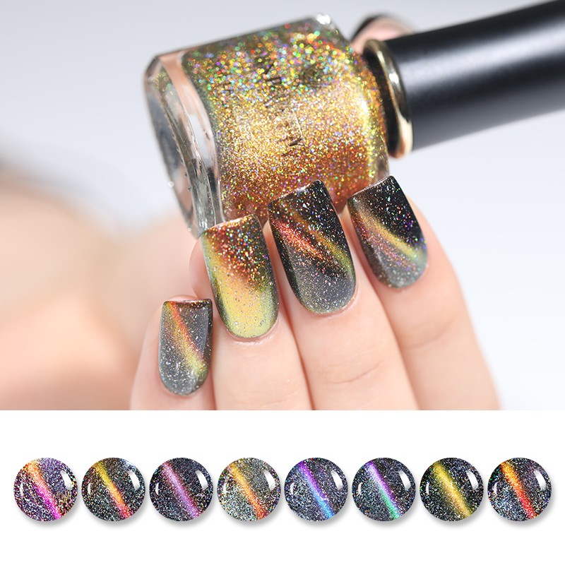 Chameleon Magnetic Nail Polish 6ml 3D Cat Eye Glitter Varnish Magnet Nail Art Varnish Black Base Necessary Maquiagem Cosmetic Cheap