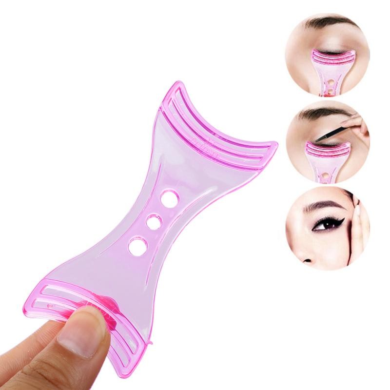 1pc Pink Eyeliner Model Makeup Eye Helper Device Drawing Tool Eye Liners Guide Card Mold Eyeliner Guide Makeup Tool