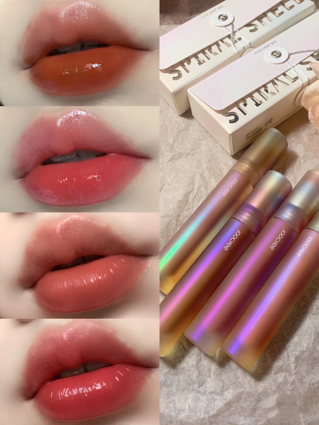 Joocyee Lip Gloss Mirror Effect Women Beauty Cosmetic Lip Glaze Moisturizing Moisturizing Nourishing Lipstick Waterproof