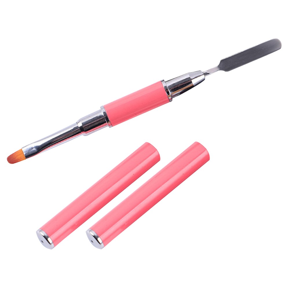 2-In-1 Double End Nail Pen Poly Nail Gel Picker Brush Multi-Use Pen Shaped Gel Color Bar Flower Brush Art Manicure Tool