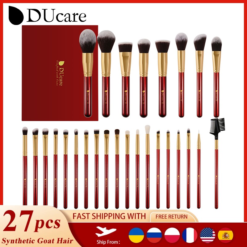 DUcare 8-27 Makeup Brushes Set Synthetic Goat Hair Powder Cosmetic Eyeshadow Foundation Blush Blending Makeup Brush Maquiagem