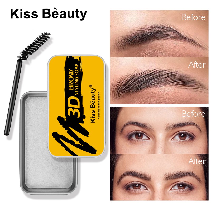 Eyebrow Gel Eyebrow Wax Waterproof Long Lasting 3D Wild Feathers Eyebrow Styling Soap Gel for Eyebrow Makeup Women Cosmetics TSLM1