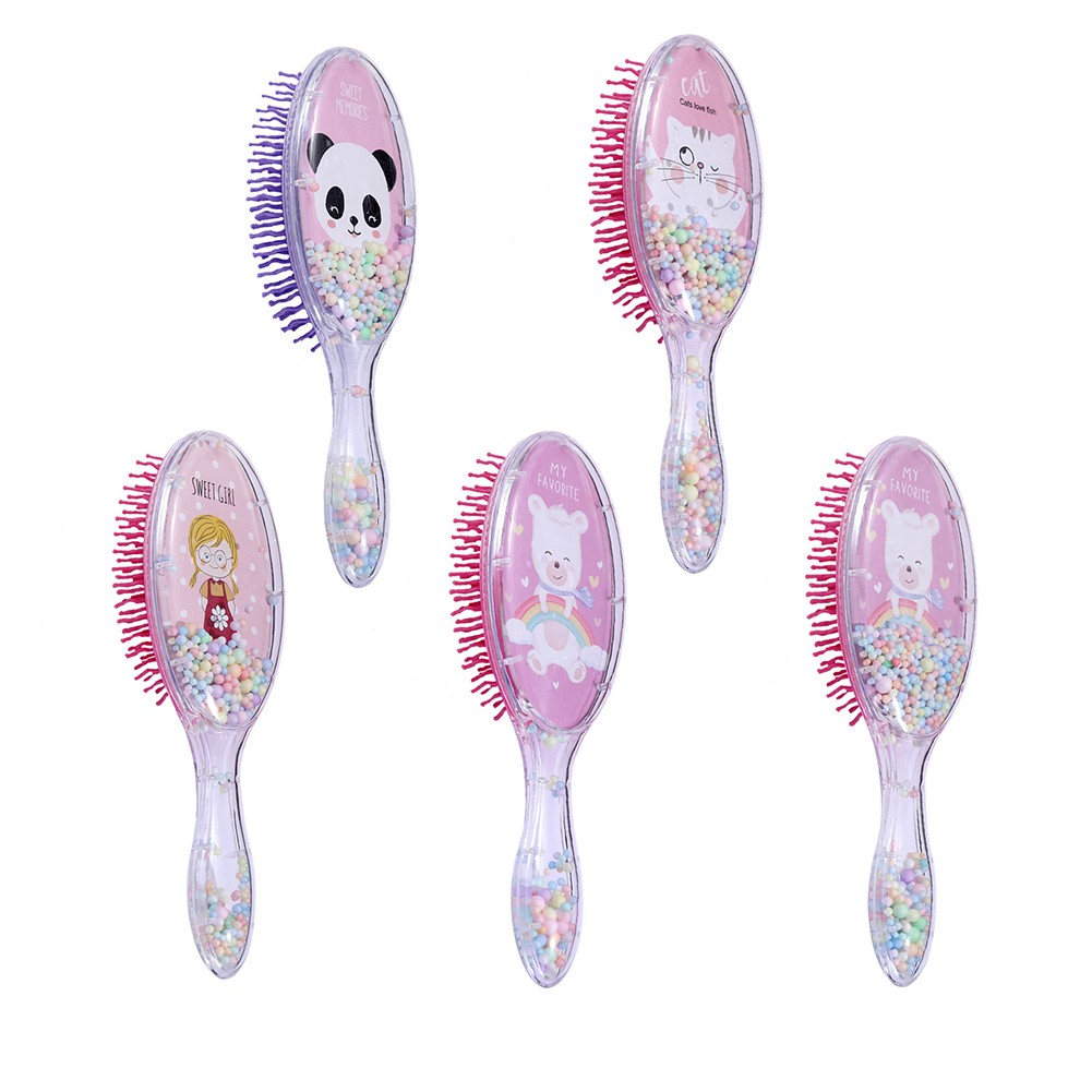 Cartoon Children Foam Panda Anti-static Hair Brush Massage Comb Shower Wet Detangling Hair Brush Salon Hairdressing Tools