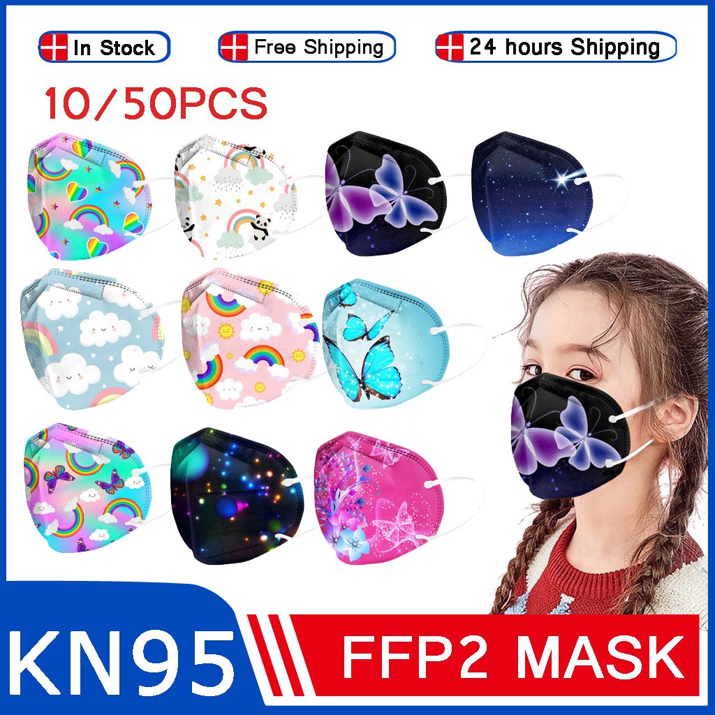 10/50pcs FFP2 Kids Mask CE Approved 5 Layers Filter Healthy KN95 Children Face Mask Reusable Fpp2 Mascarillas KN95 Face Mask