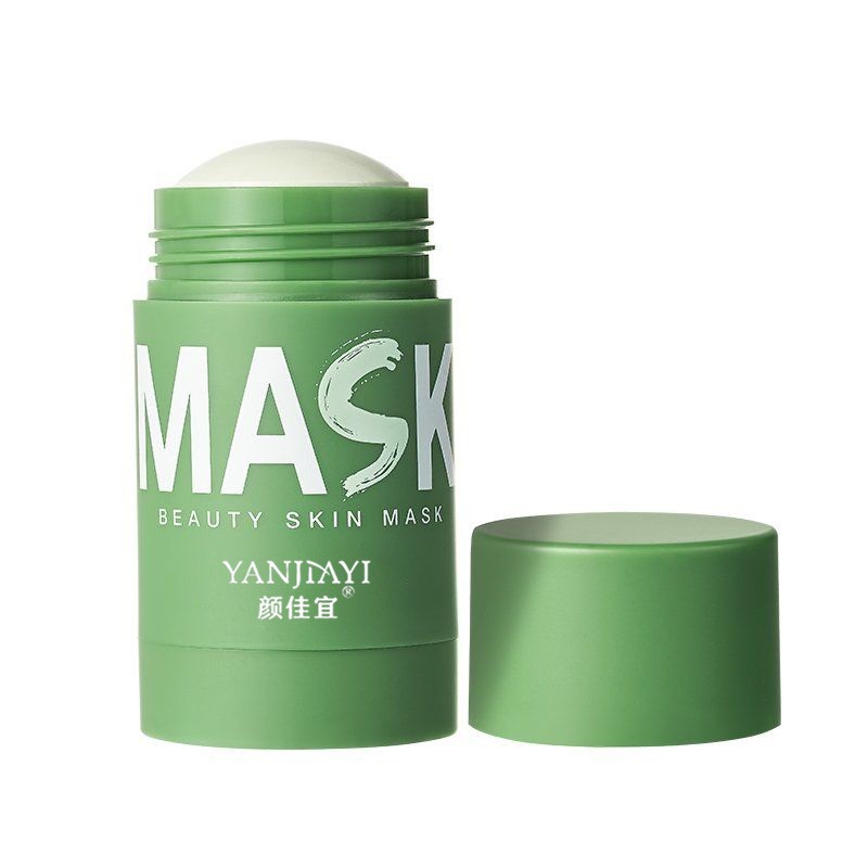 40g Green Tea Cleansing Solid Clay Purifying Mask Stick Mask Oil Control Anti Acne Mud Cream Beauty Facial Skin Care TSLM2