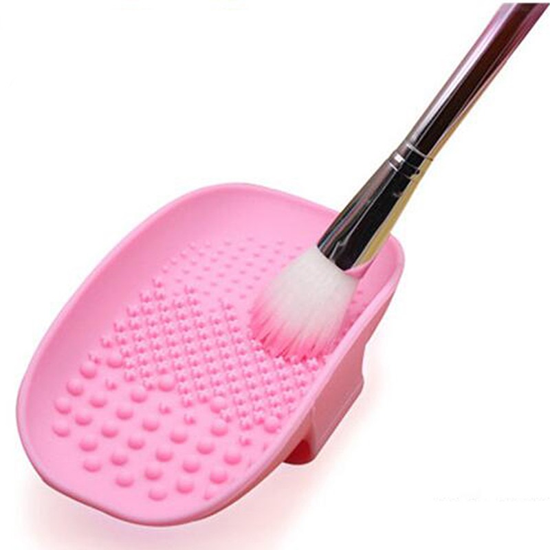 1pc Silicone Makeup Brush Cleaning Mat Cosmetic Brush Cleaner Palette Scrub Professional Makeup Brush Washing Pad Tools