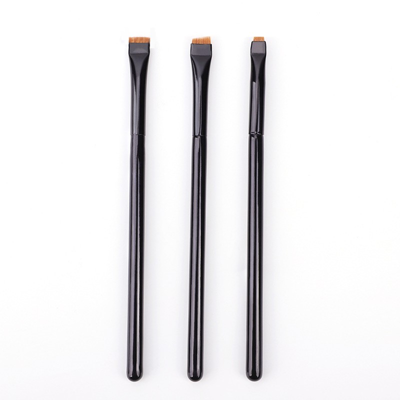 3pcs Professional Eye Makeup Brush Flat Eyeliner Brushes Angle Eyebrow Delicate Application Detail Outline Eye Make Up Brush