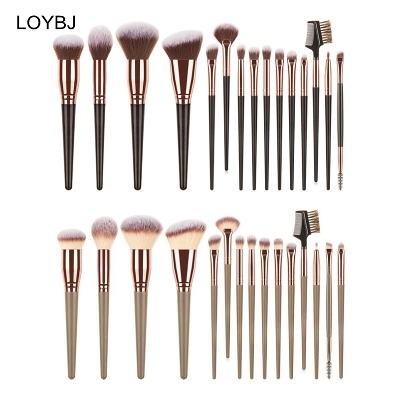 Loebig Beauty Makeup Brushes Cosmetic Brush Set Powder Foundation Blush Highlighting Eye Shadow Eyebrow Eye Lashes Make Up Tools