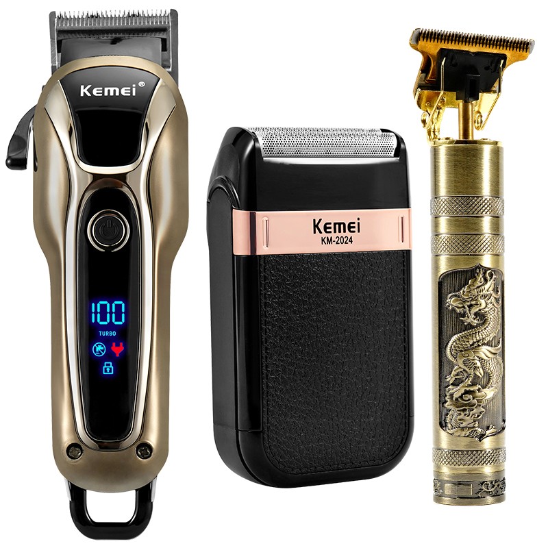 Professional Barber Hair Clipper Rechargeable Electric Finish Cutting Machine Beard Trimmer Cordless Shaver Corded