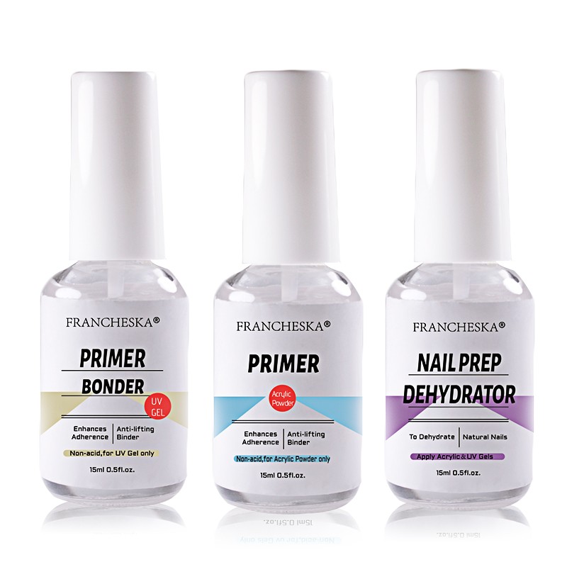 15ml Nail Primer Set Bonder Prep Dehydrator Desiccant Anti-warping Quick Drying No Need UV LED Lamp Nail Gel Polish TSLM1