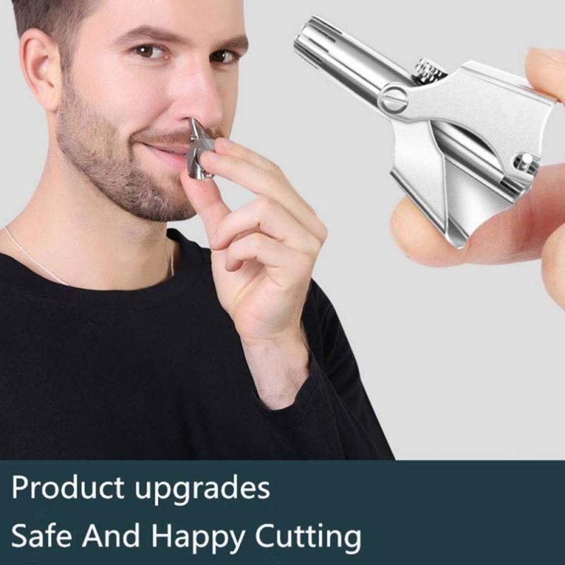 Portable Manual Nose Hair Trimmer Stainless Steel Nose Hair Trimmer Nose Hair Remover Toenail Clipper Razor Removal Set