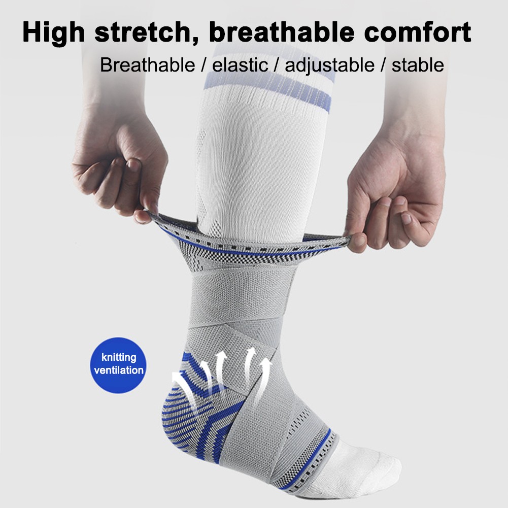 1PC Anti-Slip Sports Compression Ankle Strap Elastic Weave Support Sleeves Foot Protective Bandage Gym Fitness Accessories