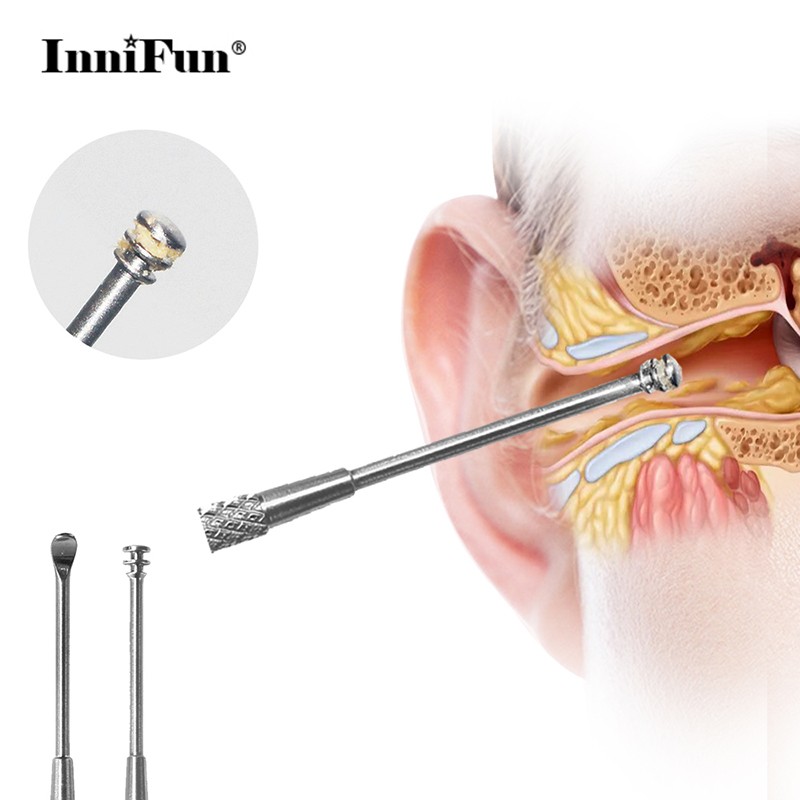 المحمولة الفولاذ المقاوم للصدأ شمع الأذن الأنظف الذكية الأذن الشمع إزالة أدوات عجب لينة Earpick الأذن العناية الأنظف 1 قطعة
