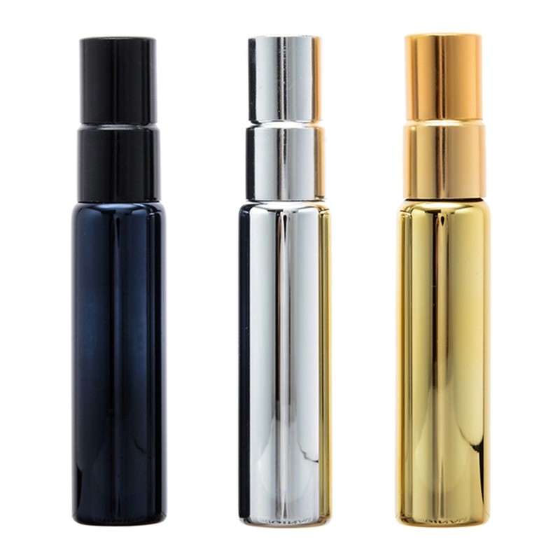 D2TA 10ml UV Plating Glass Refillable Perfume Bottle Empty Cosmetic Spray Bottles Portable Travel Sub-bottle Container