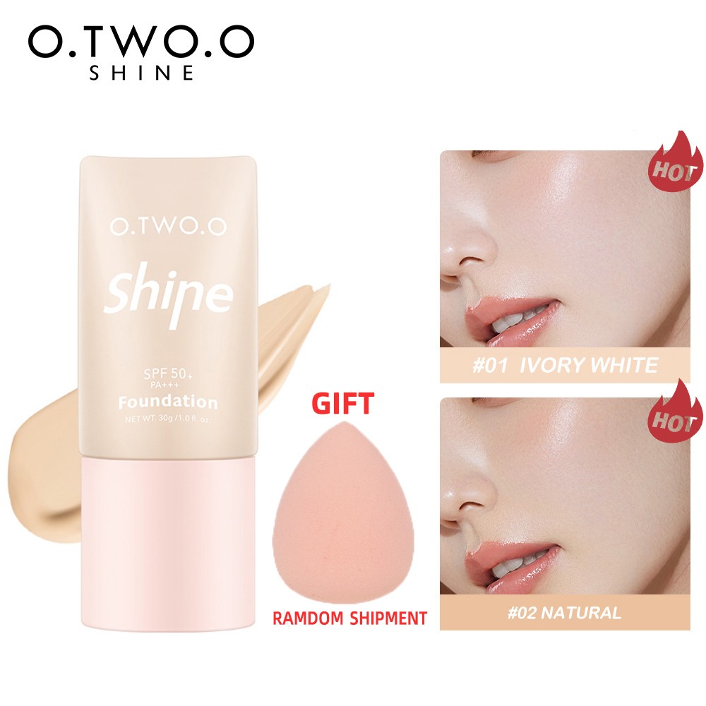 O.TWO.O Full Coverage Face Liquid Foundation Concealer Lightweight Easy to Wear Foundation Makeup Women Cosmetics