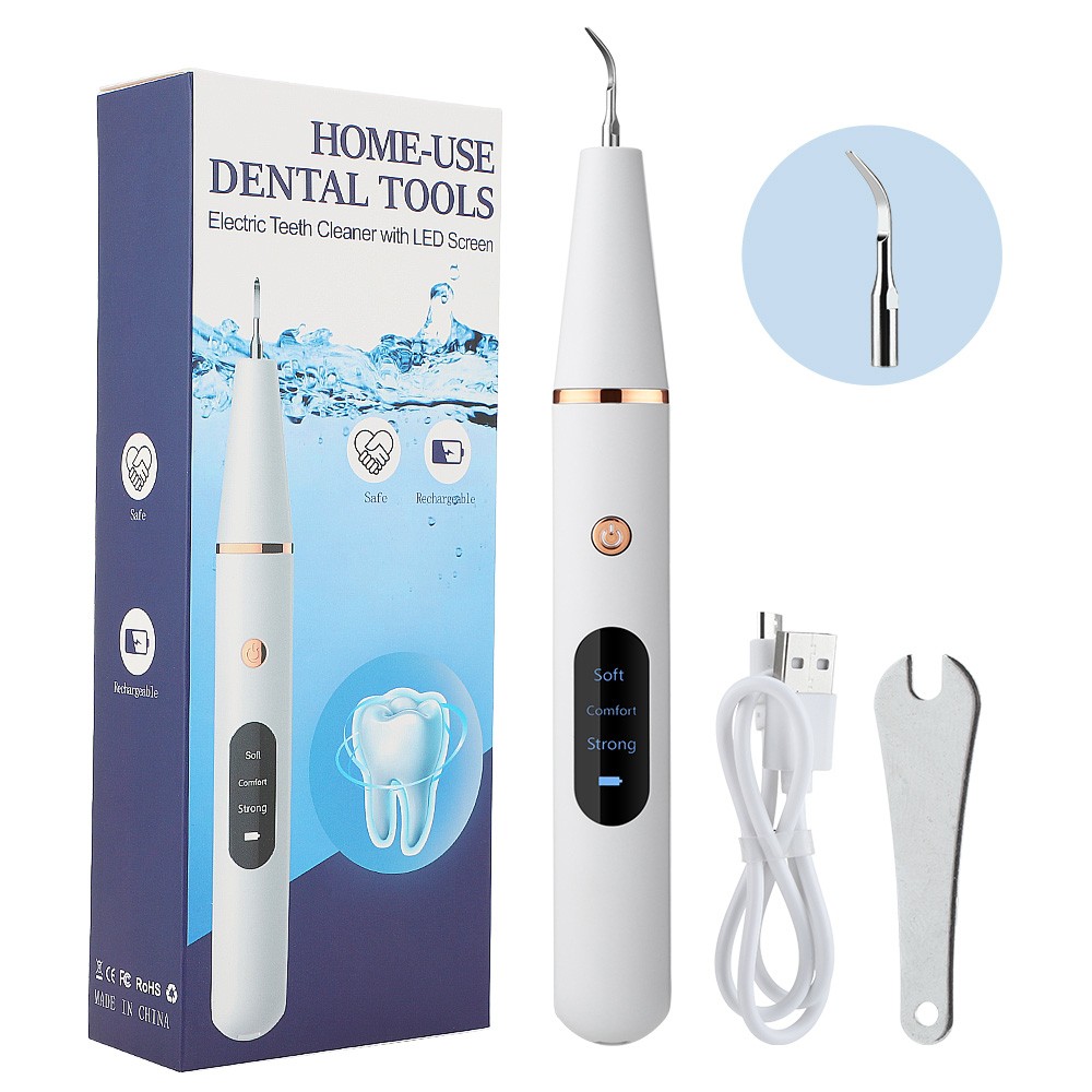 Ultrasonic Dental Scaler Calculus Remover for Tartar Stain Tooth Electric Teeth Whitening Sonic Teeth Plaque Cleaner