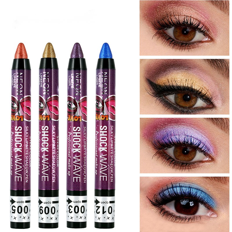 12 Color Professional High Quality Eye Shadow Pen Beauty Highlighter Eyeshadow Pencil Wholesale Eye Pencil Makeup