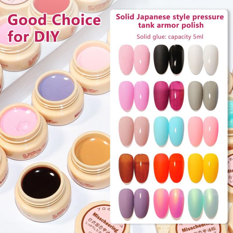 22 Color Solid Canned Gel Nail Polish No Flowing Full Coverage Pigmented Color Paint DIY Nail Art Designs Nail Gel Polish TSLM1