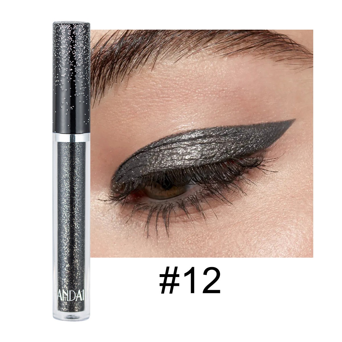 Makeup Black Glitter Liquid Eyeshadow Shimmer Diamond Shiny Eyeshadow Palette Lasting Shimmer Pigmented Eye Shadow Cosmetics