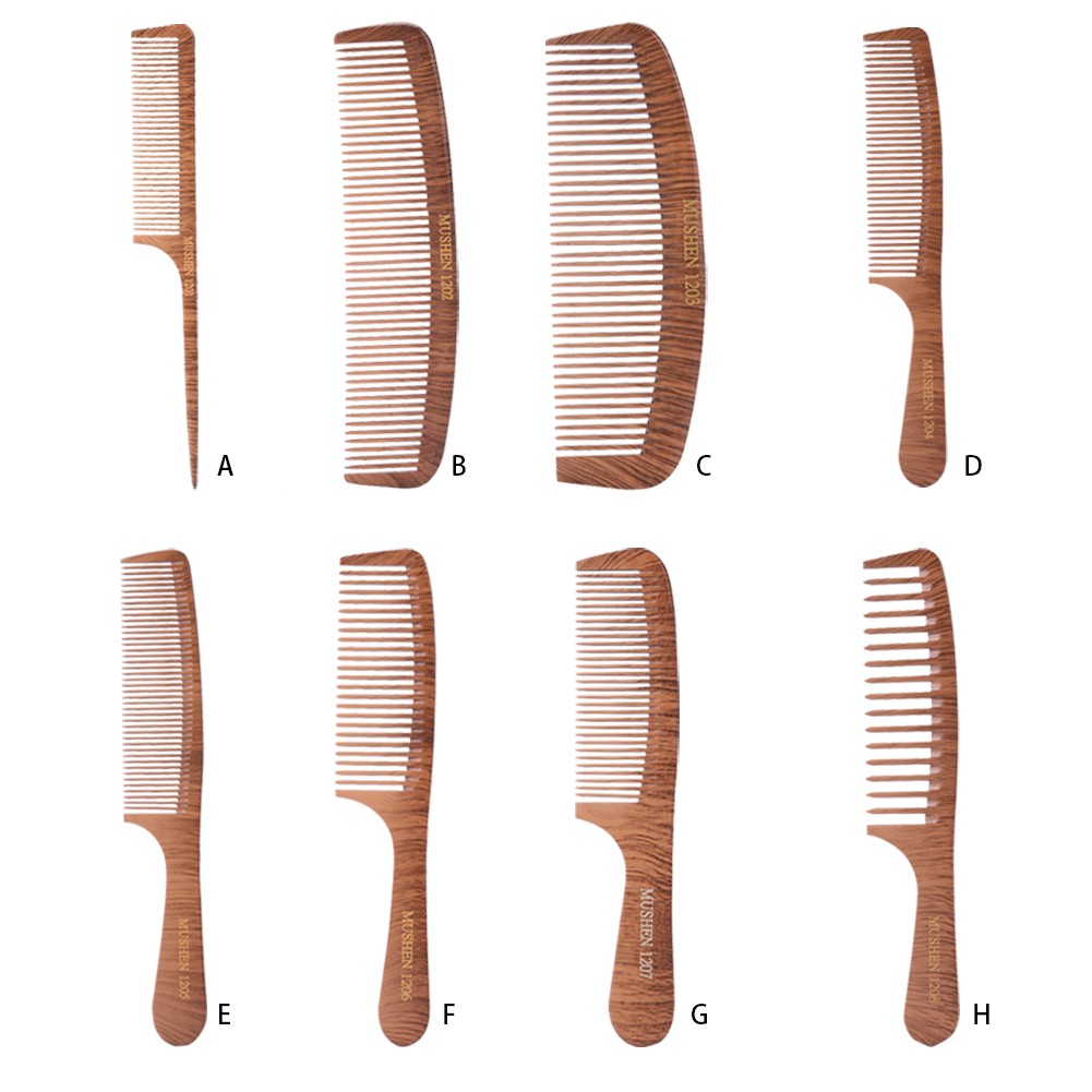 Natural Pear Wood Smooth Comb Scalp Massage Anti-tangle Static Handmade Hair Brush Hair Styling Hair Care Tool