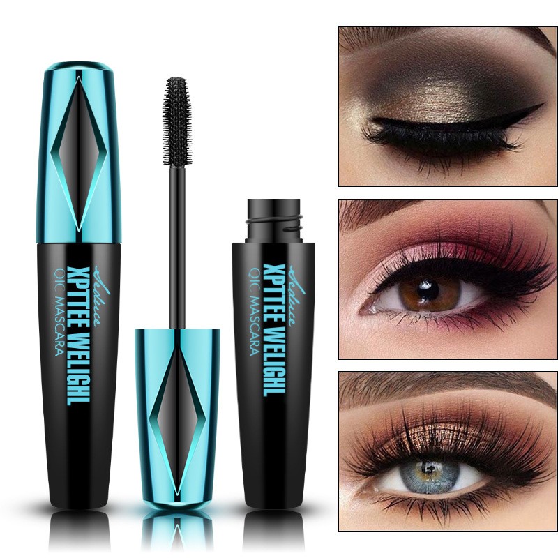 Waterproof 4D Silk Fiber Mascara Natural Soft Long Eyelashes Eye Makeup Lashes Black Mascara Thick Eyelash Cosmetics Easy To Dry