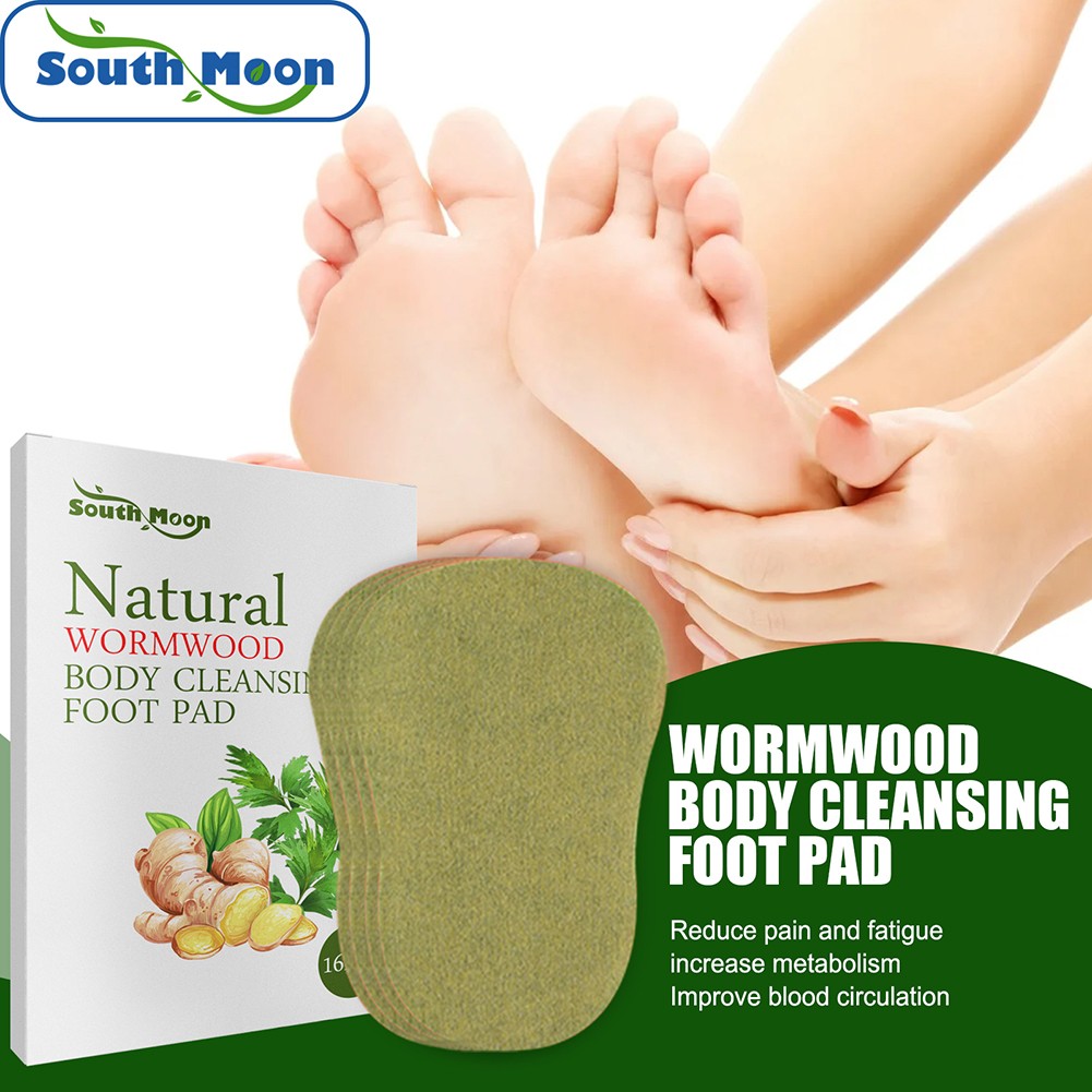 16pcs Detox Wormwood Foot Patch Relieve Pain Plaster Relieve Stress Help Sleep Weight Loss Body Slimming Detox Pad