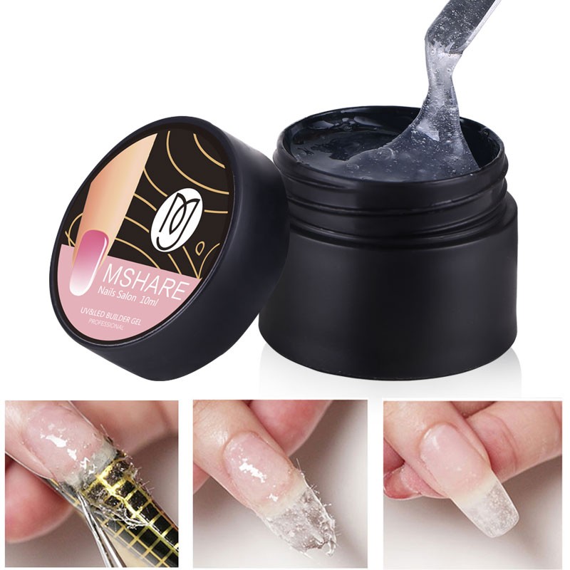 MSHARE Fiber Gel For Nail Extensions Fiberglass UV Gel Nails Quick Build New Arrival