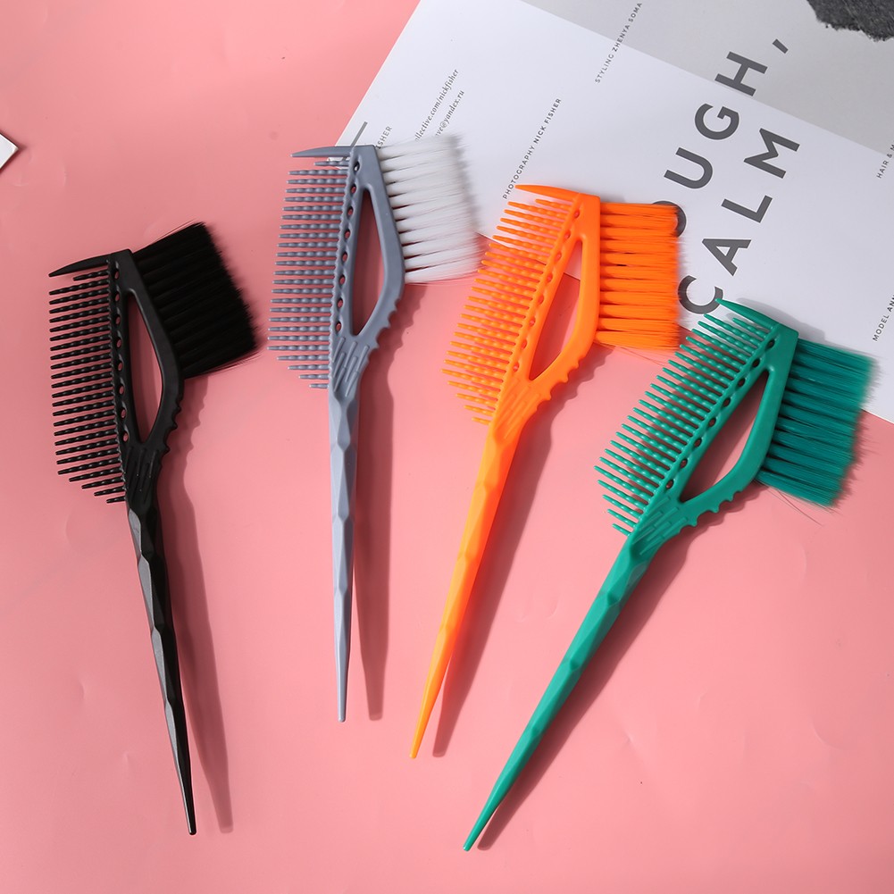 Professional Hair Dye Comb With Brush Plastic Hair Coloring Brushes Comb Barber Salon Hairdressing Hair Styling Tools