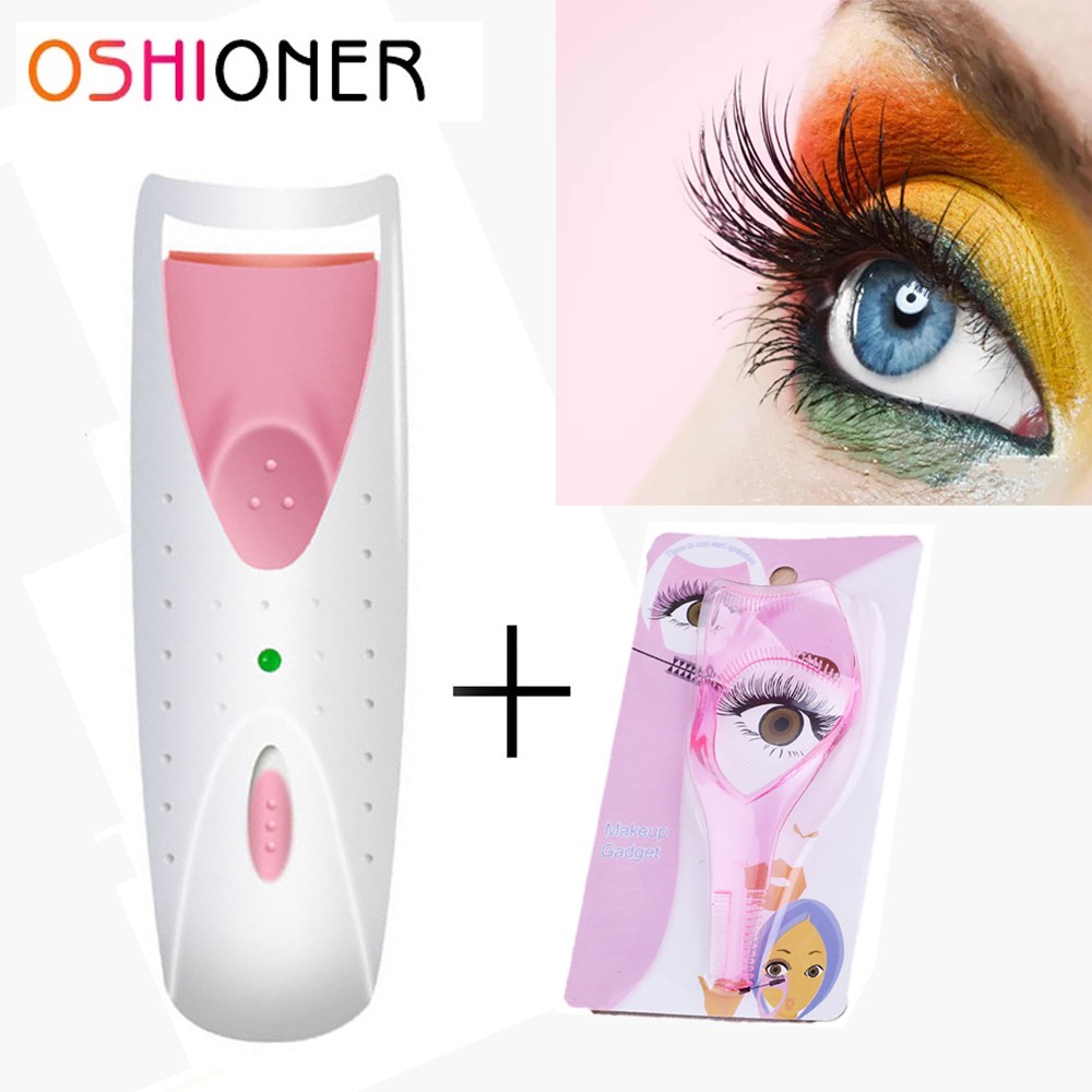 Electric Heated Eye Lashes Roller With Eyelash Card Long Lasting Eye Lash Perm Eyelashes Clip Makeup Eye Lashes Curler Tool