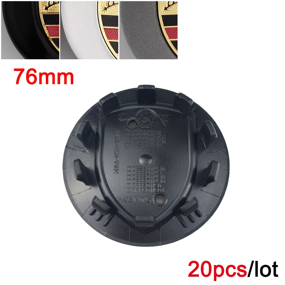 20pcs 60mm 75mm 76mm 3D Gold Black Red Crest Badge Car Wheel Center Caps Rims Covers Emblem Emblem for Porsche Car Accessories