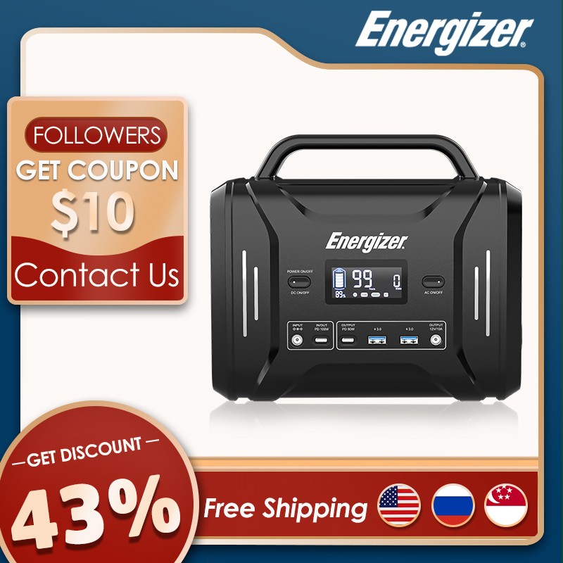 Energizer محطة طاقة محمولة 300W / 320Wh مولد للطاقة الشمسية شحن سريع بواسطة بطاريات LiFePO4 الخارجية في حالات الطوارئ PPS320