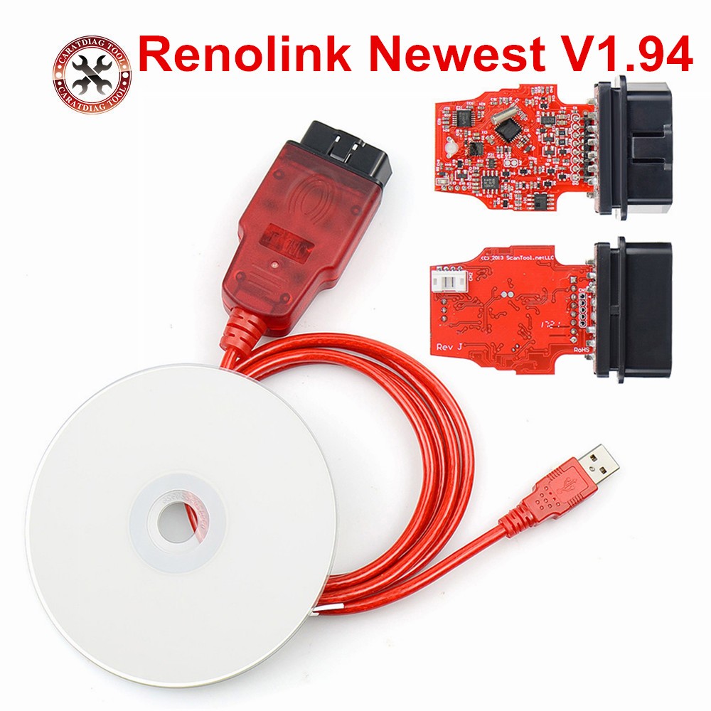 2022 Newest Renolink OBD2 Diagnostic Interface V1.87/V1.94 for Re-nault/D-acia ECU Programmer Airbag/Coding Key Multifunction