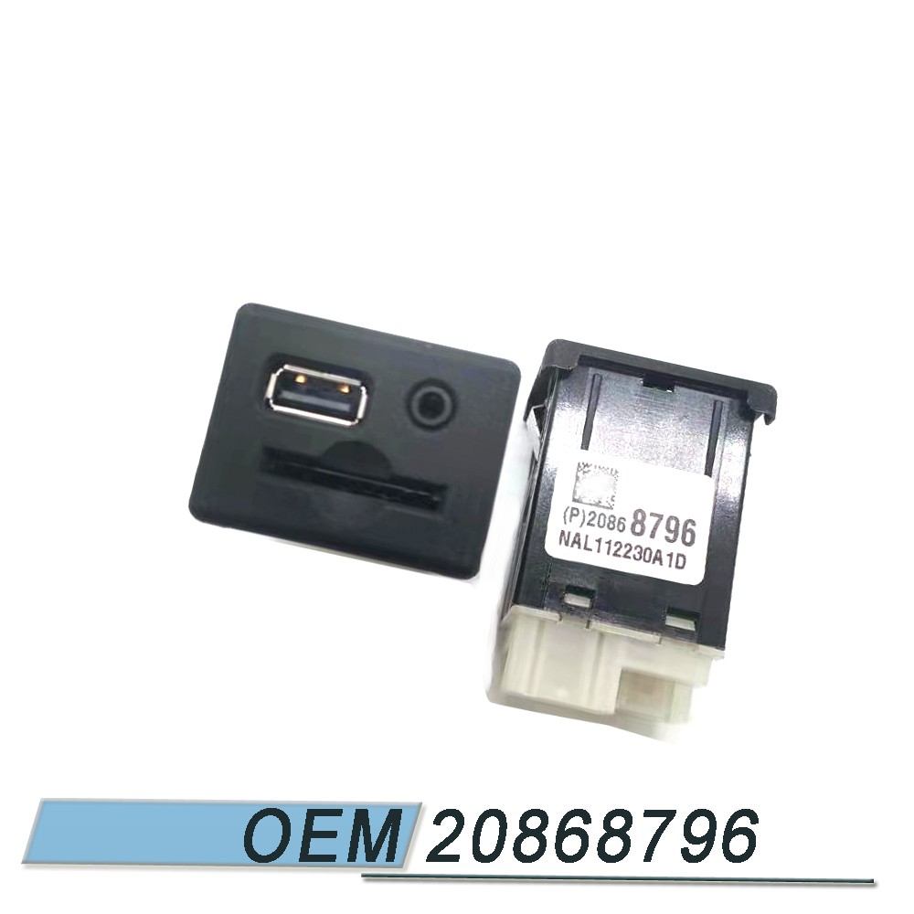 Original New for Vauxhall Insignia and Zaphira C USB SD Card + Aux Socket 20868796 3.5mm Line in Connector Adapter