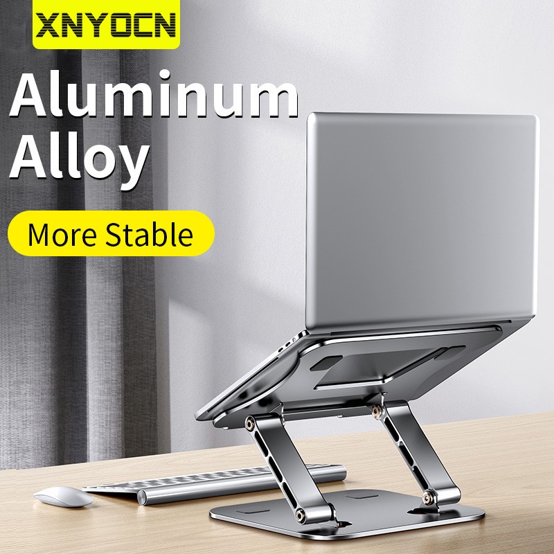 Xnyocn Adjustable Laptop Stand Aluminum Alloy Notebook Stand Compatible with 10-17 inch Laptop Fold Notebook Stand